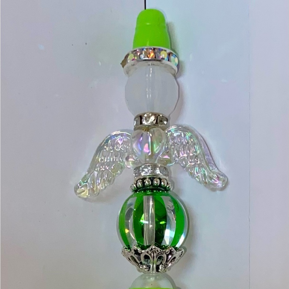 Angel Bead Pen,  Handmade,  Black Ink